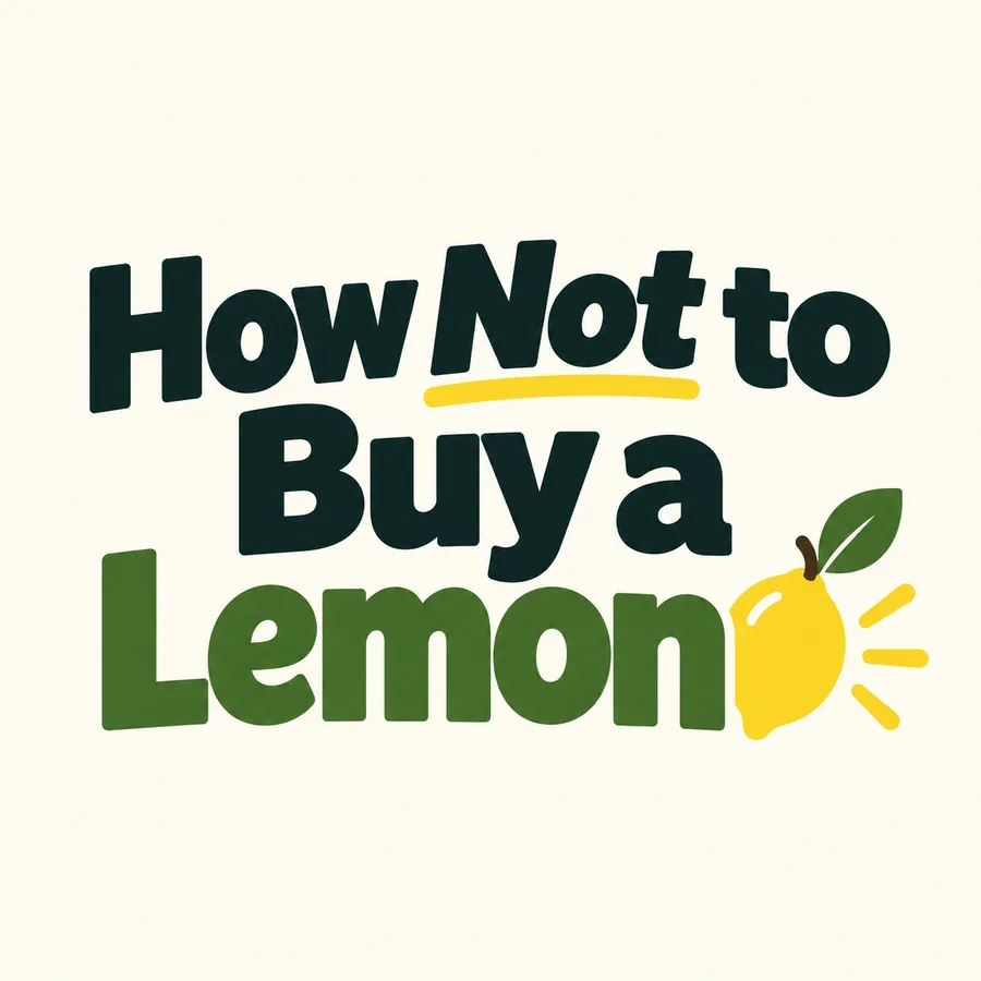 How Not to Buy a Lemon